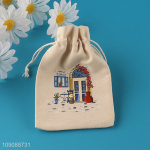 Online <em>Wholesale</em> Cotton Linen Drawstring Bag Treat Bag Small <em>Gift</em> Bag