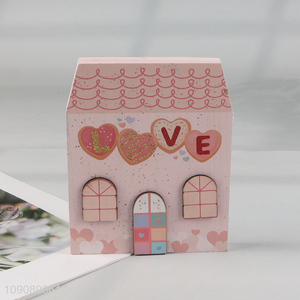 Online wholesale house shape wooden crafts wall decor home decor