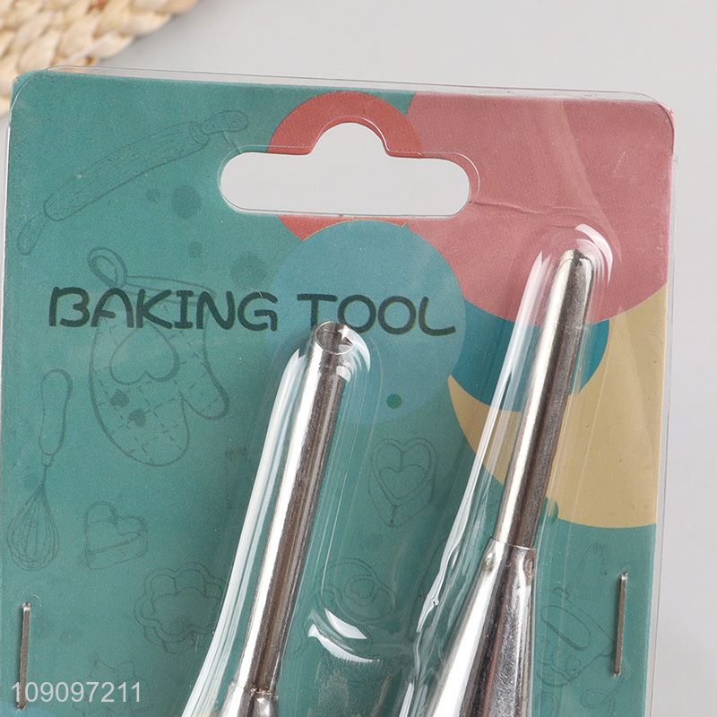 Online wholesale stainless steel 2pcs cake piping nozzle set puff decorating tool
