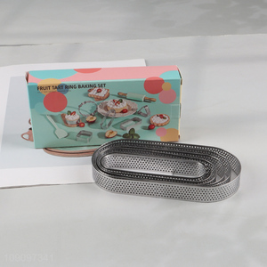 Online wholesale stainless steel non-stick fruit tart ring baking set
