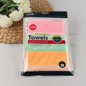 New Arrival 3PCS Super Absorbent Microfiber Cleaning Cloths Dish Washing Rags