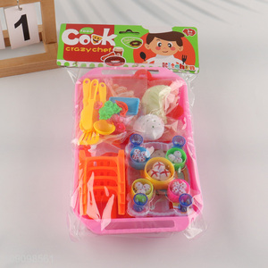 High Quality 22PCS Kids Pretend Play Toy Plastic Kitchen Playset Toy for Toddlers