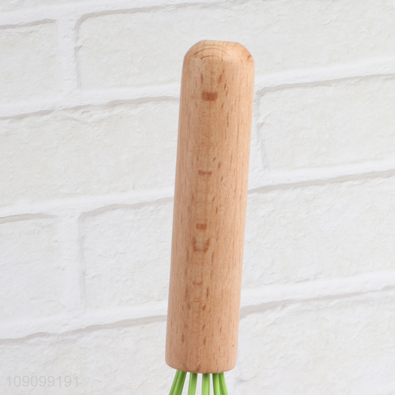 Hot products home kitchen gadget egg whisk egg beater with wooden handle