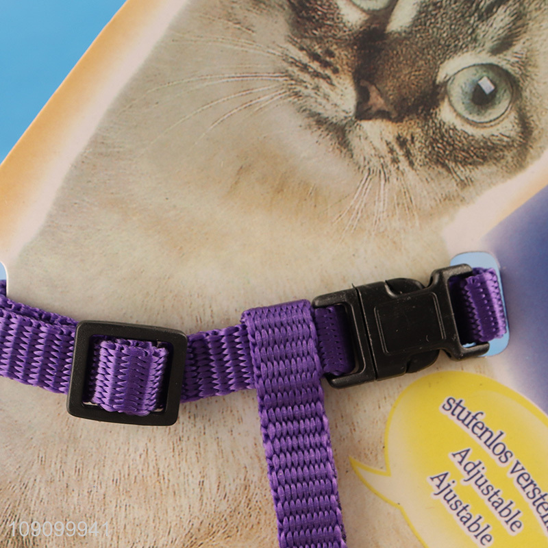 Wholesale Escape Proof Adjustable Cat Harness and Leash Set Pet Supplies
