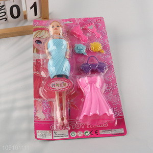 Factory Supply Dress-Up Doll Set Pretend Play Beauty Toys Set