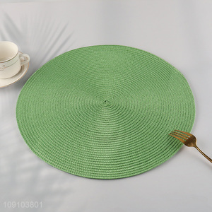 Factory Price Round Woven <em>Placemat</em> Braided Place Mat for Dining Table