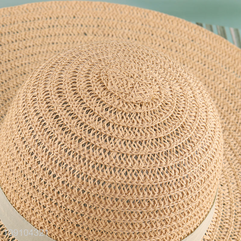 Online Wholesale Women's Straw Hat Wide Brim Sun Hat for Travel