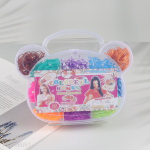 China factory girls <em>diy</em> <em>toys</em> colorful bands kids bracelet making <em>toys</em>