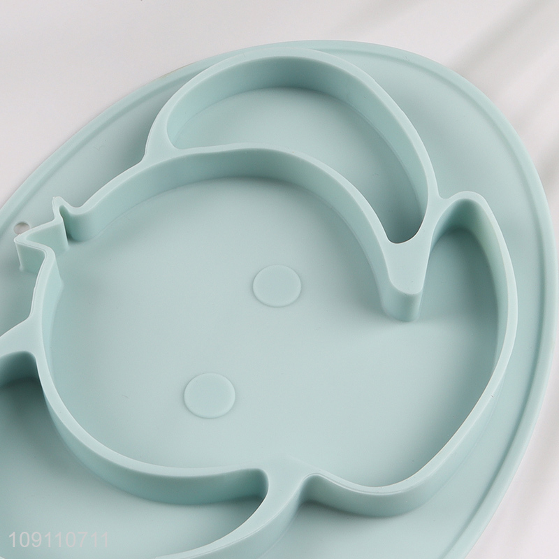 Good Quality Non-Slip Food Grade Silicone Divided Toddler Baby Plate