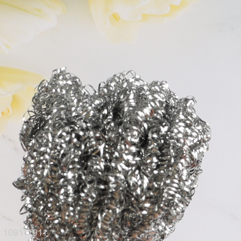 Hot Selling 2 Pieces Stainless Steel Wool Scrubbers Steel Wire Cleaning Balls