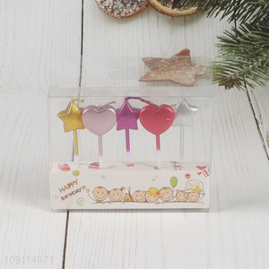 China Imports 5 Pieces Heart And Star Cake <em>Candles</em> for <em>Birthday</em> Baby Shower