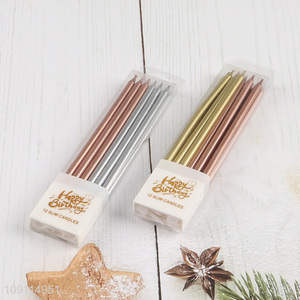 New Arrival 12 Pieces Metallic <em>Birthday</em> <em>Candles</em> Party Cake <em>Candles</em> for <em>Birthday</em>