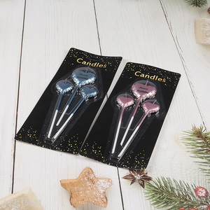 High Quality 3 Pieces Balloon Shape Metallic <em>Birthday</em> <em>Candles</em> Non-Toxic <em>Candles</em>