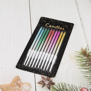 Hot Selling 10 Pieces Long Thin <em>Birthday</em> <em>Candles</em> Cake <em>Candles</em> Non-Toxic <em>Candles</em>