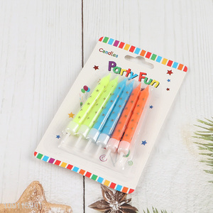 Popular Product 6 Pieces Colorful <em>Birthday</em> <em>Candles</em> <em>Birthday</em> Cake Topper Decoration