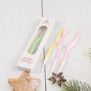 High Quality 6 Pieces Candy Colored <em>Birthday</em> <em>Candles</em> for <em>Birthday</em> Cake Decoration