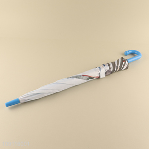 Hot items cartoon printed windproof waterproof <em>umbrella</em> with j-shaped handle