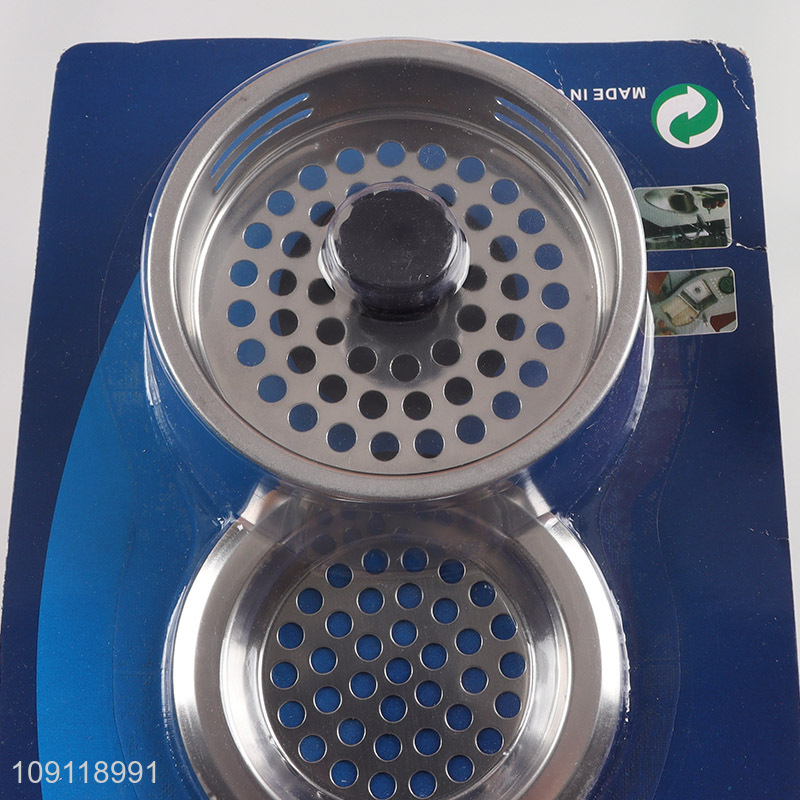 Online Wholesale 3 Pieces Kitchen Sink Strainers Custom Stainless Steel Sink Strainers