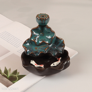 Factory Supply Ceramic Waterfall Backflow <em>Incense</em> Burner for Home Decoration