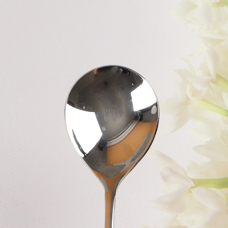 High Quality Stainless Steel Dinner Spoon Metal Table Spoon with Long Handle