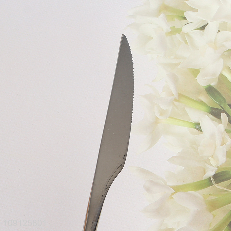Online Wholesale Dinner Knife Stainless Steel Shiny Mirror Table Knife