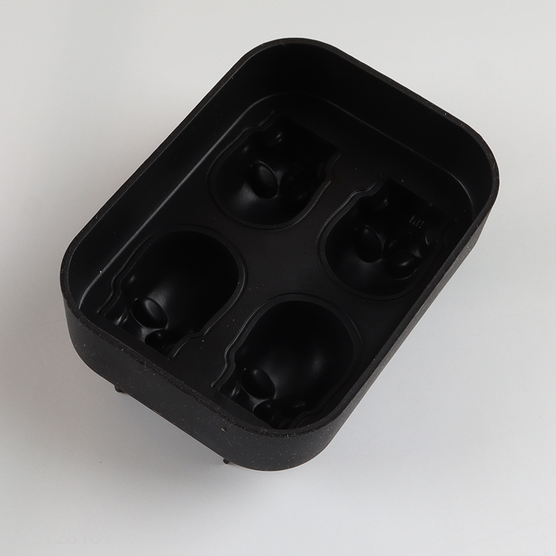 New Product 3D Skull Silicone Ice Cube Molds Ice Cube Maker Tray