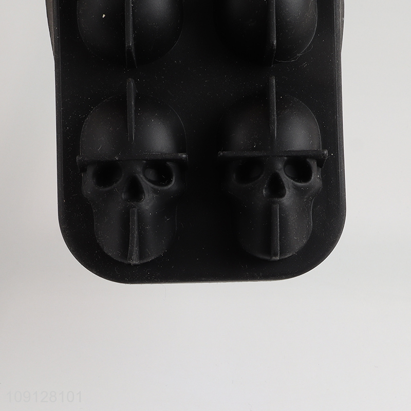 New Product 3D Skull Silicone Ice Cube Molds Ice Cube Maker Tray