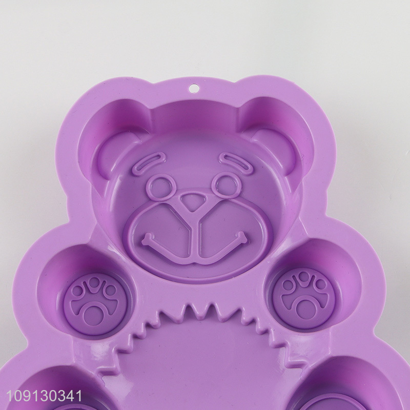 Factory Price Bear Shape Silicone Ice Cube Molds for Freezer Corktails
