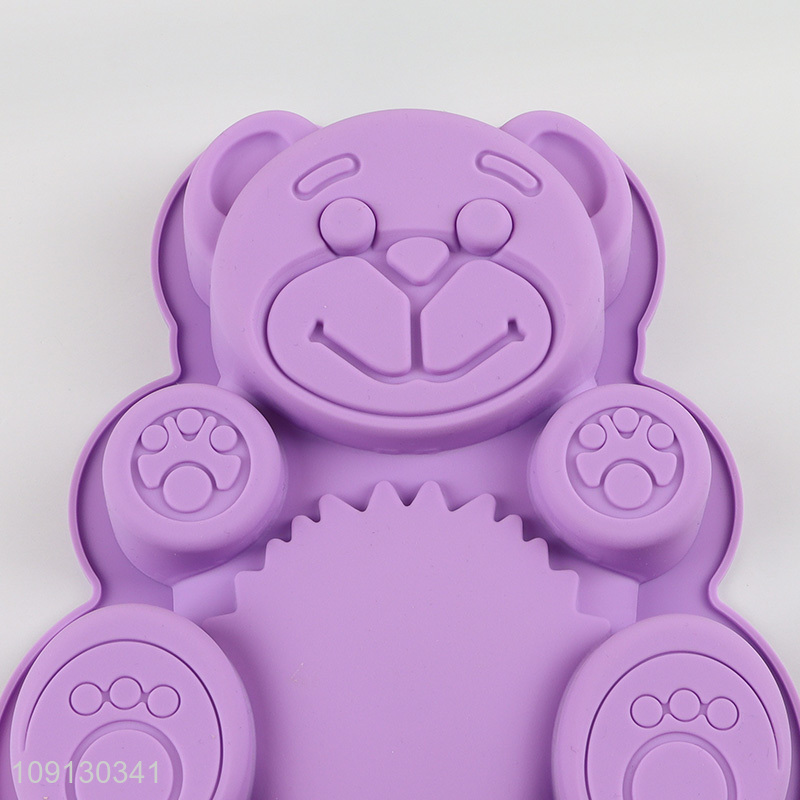 Factory Price Bear Shape Silicone Ice Cube Molds for Freezer Corktails