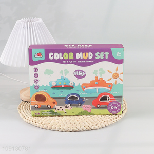 Promotioanl DIY <em>Play</em> <em>Dough</em> Set City Transport Themed Modeling Clay Set