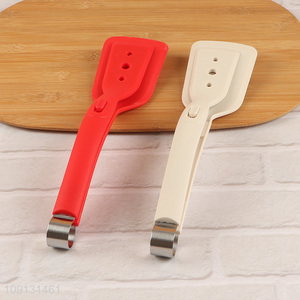 New Arrival 2 In 1 Flipper Spatula Tongs for Flipping Pancakes Eggs Fish