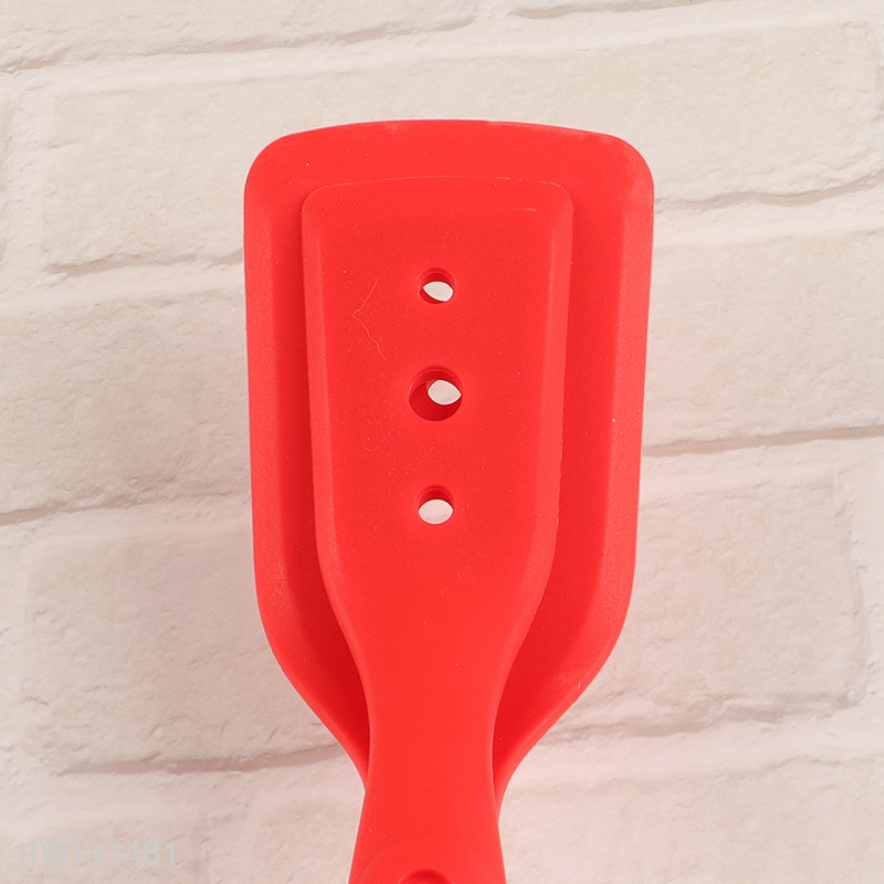New Arrival 2 In 1 Flipper Spatula Tongs for Flipping Pancakes Eggs Fish
