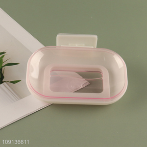 Good Quality Wall Mounted Plastic <em>Soap</em> Dish <em>Holder</em> Adhseive <em>Soap</em> Dish