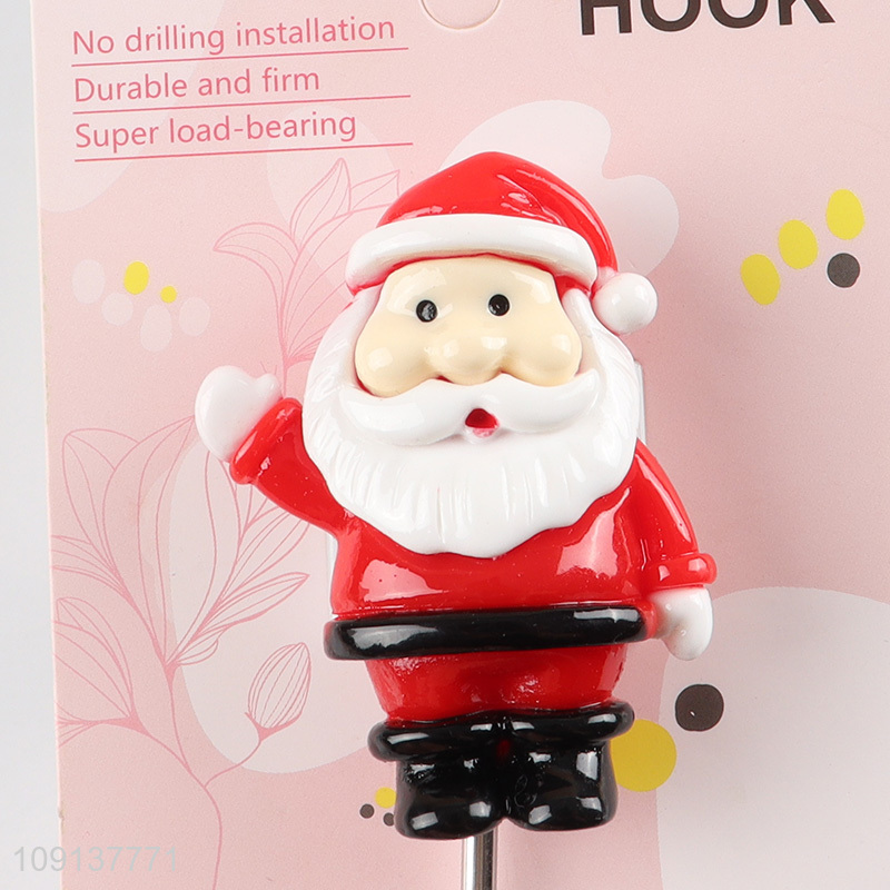 Good selling Santa claus shape cartoon sticky hook wall hook wholesale