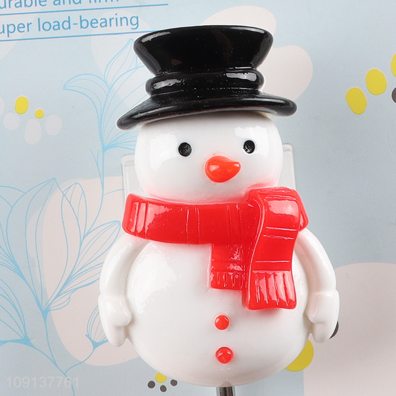 Top quality cartoon snowman shape sticky hook wall hook for household