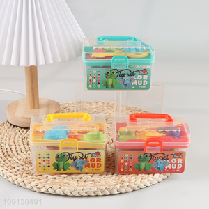 Most popular non-toxic children diy <em>play</em> <em>dough</em> set color mud toys