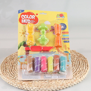 China wholesale children diy <em>play</em> <em>dough</em> set color mud toys