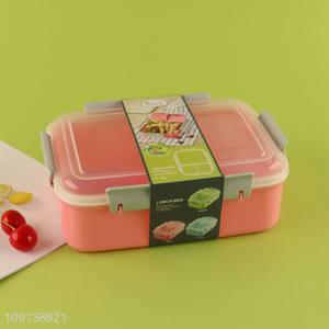 New Product Plastic Kids Bento Lunch Box with Removable Compartments