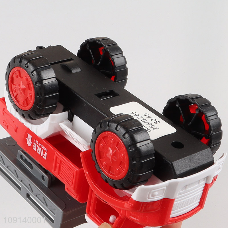 Low price children boys inertia rescue truck toys fire engine truck toys