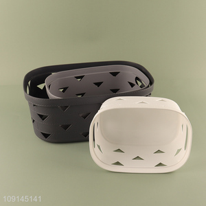 Wholesale Multi-Function Plastic <em>Storage</em> <em>Basket</em> with Handles for Shelves
