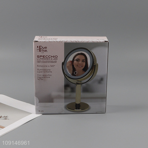 Good selling rotating table <em>mirror</em> <em>cosmetic</em> <em>mirror</em> with led lights