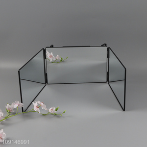 Wholesale Folding 3 Way Portable Vanity Cosmetic Makeup Barber Mirror