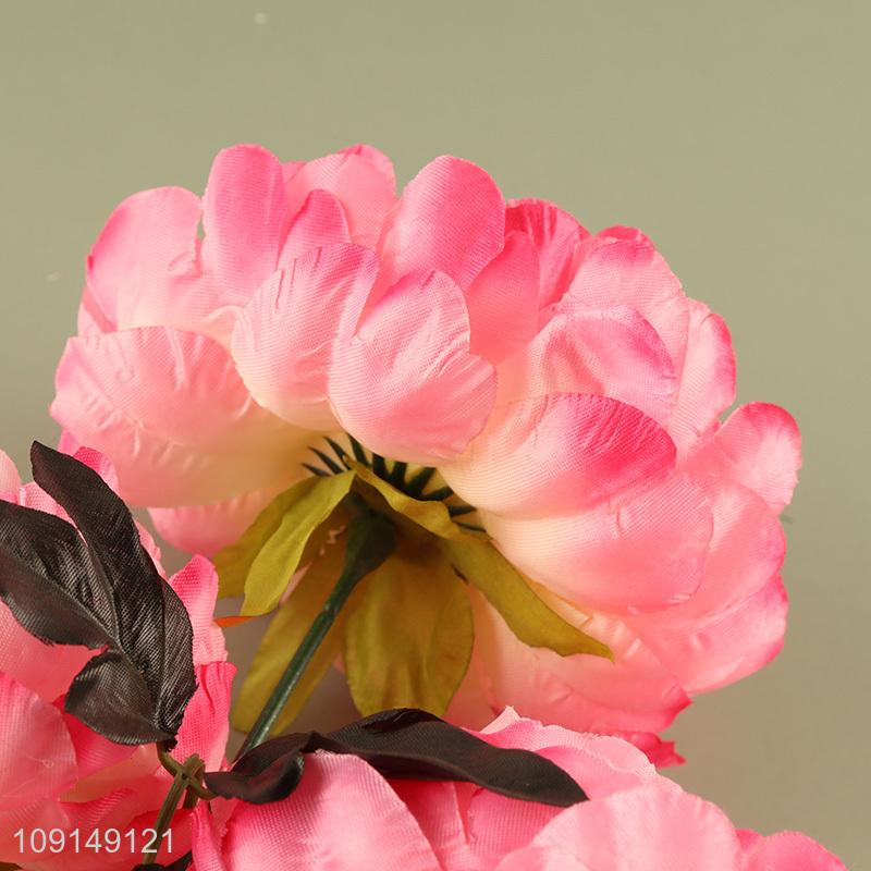 China Wholesale Artificial Flower Bouquet Fake Flower for Wedding Party Decor