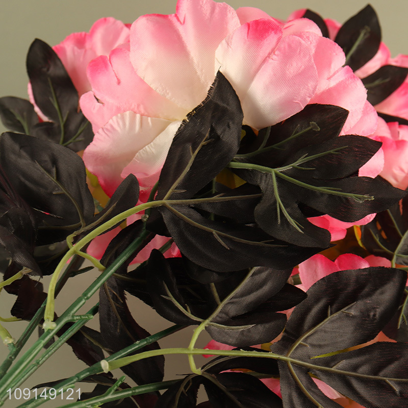 China Wholesale Artificial Flower Bouquet Fake Flower for Wedding Party Decor