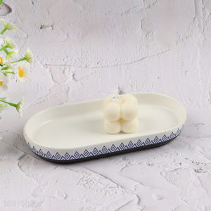 Factory supply bathroom accessories home hotel ceramic <em>towel</em> tray