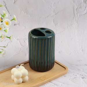 New arrival ceramic bathroom accessories <em>toothbrush</em> <em>holder</em> toothpaste <em>holder</em>