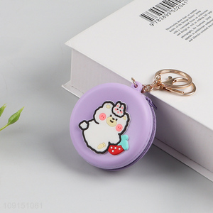 Most popular portable round silicone mini coin <em>purse</em> key bag