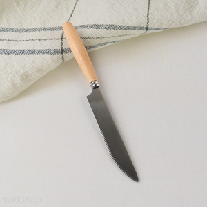 Good Quality Stainless Steel Dinner Knife Steak Knife  with Wooden Handle