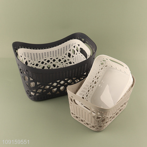 Best selling plastic hollow <em>storage</em> <em>basket</em> with handle