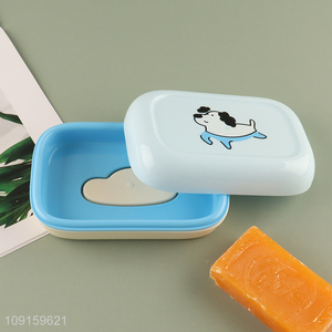 New arrival bathroom accessories plastic <em>soap</em> box with lid